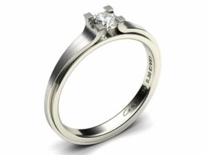 Klassieke verlovingsring met diamant