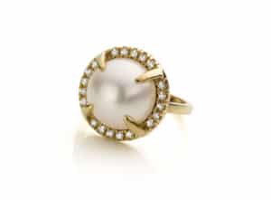 parel ring met tahitiparel in geelgouden ring mary-ann-pearl cober