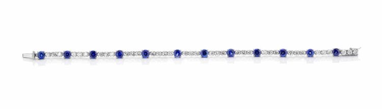 witgouden exclusieve armband met saffieren en diamanten something blue cober