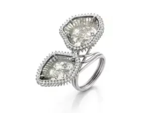 Ring with Diamond Discs