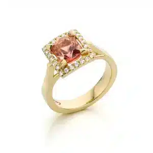 Yellow gold ring with Tourmaline