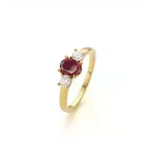 Ring with Ruby and Diamonds