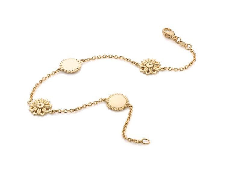 yellow gold charm bracelet