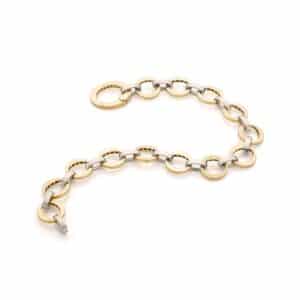 Bi-color schakel armband