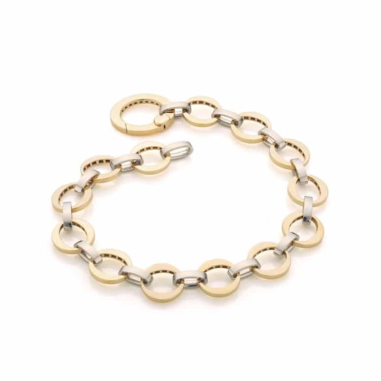 Bi-colour link bracelet