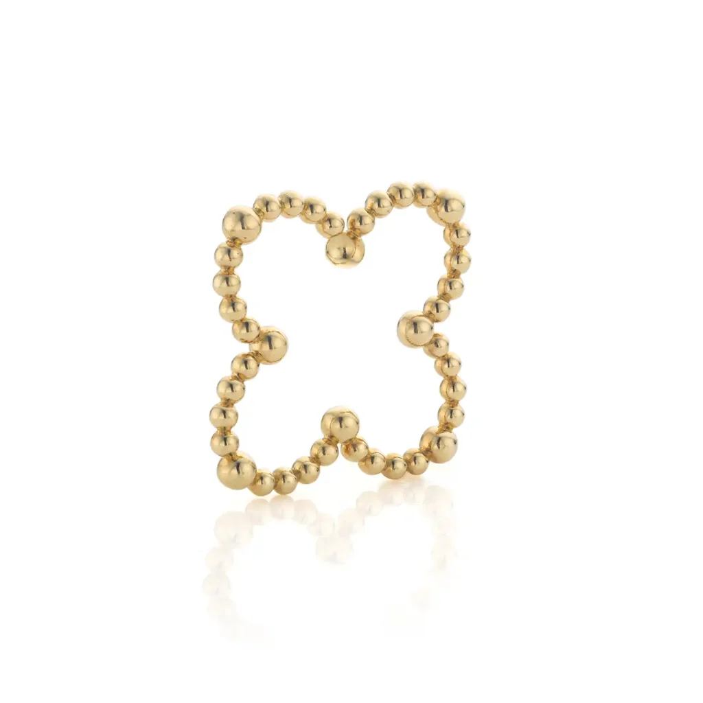 Yellow gold four-leaf clover