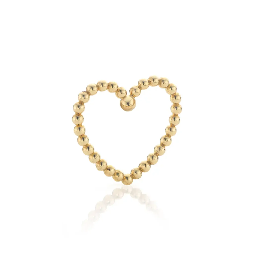 Yellow gold heart pendant