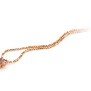 Roségouden hanger met bruine Saffier