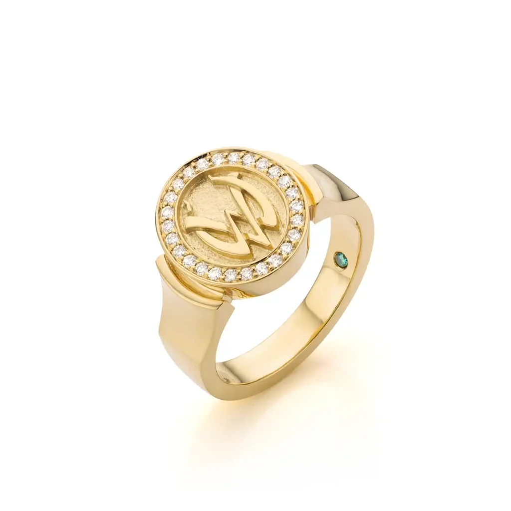 Unieke Zegelring met Diamanten.