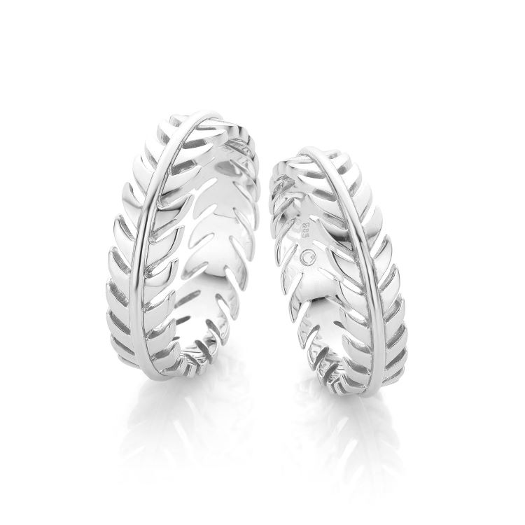 Wedding rings “Ancient Rome” white gold