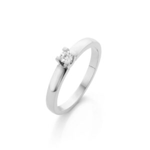 Witgouden ring met Diamant
