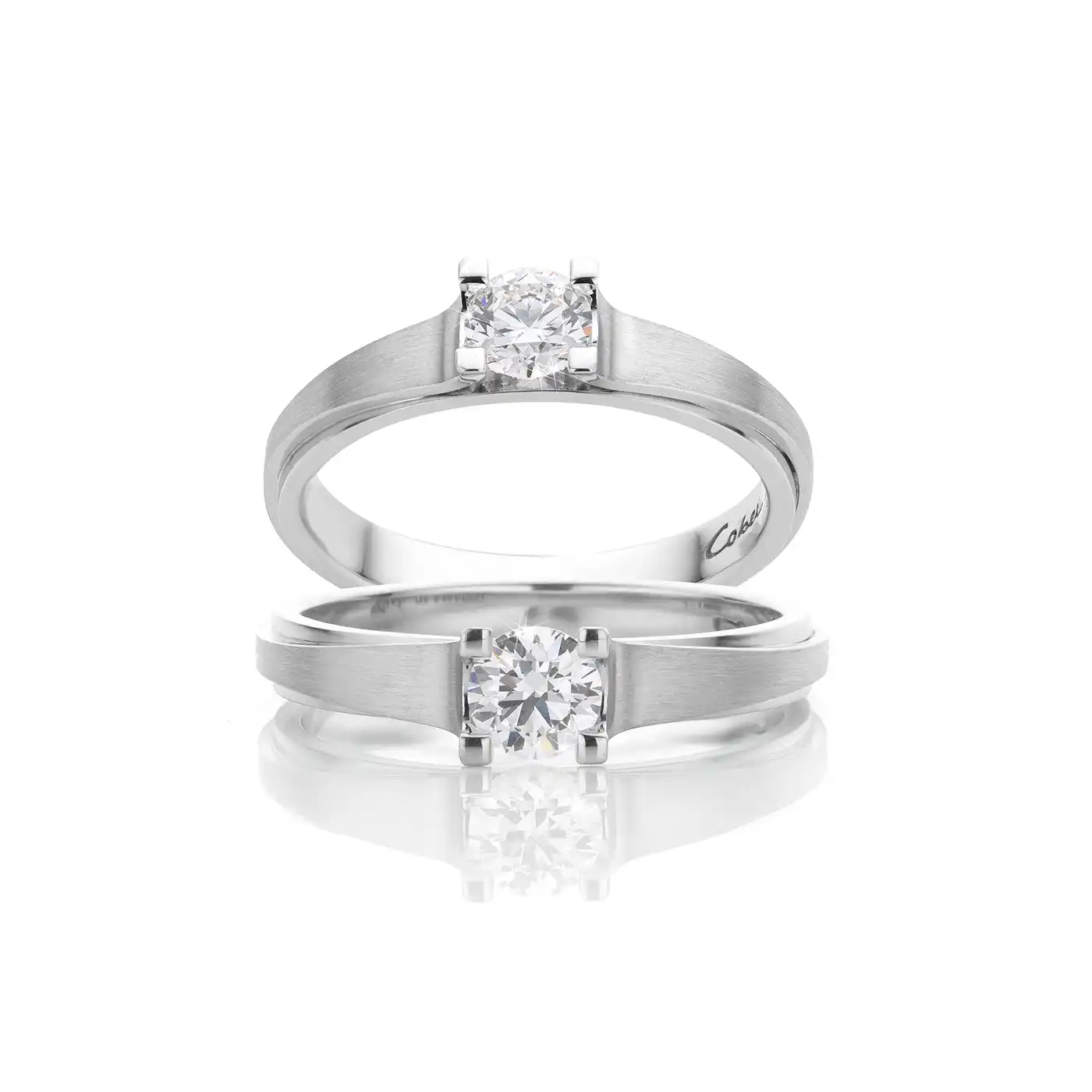 Moderne solitair ring