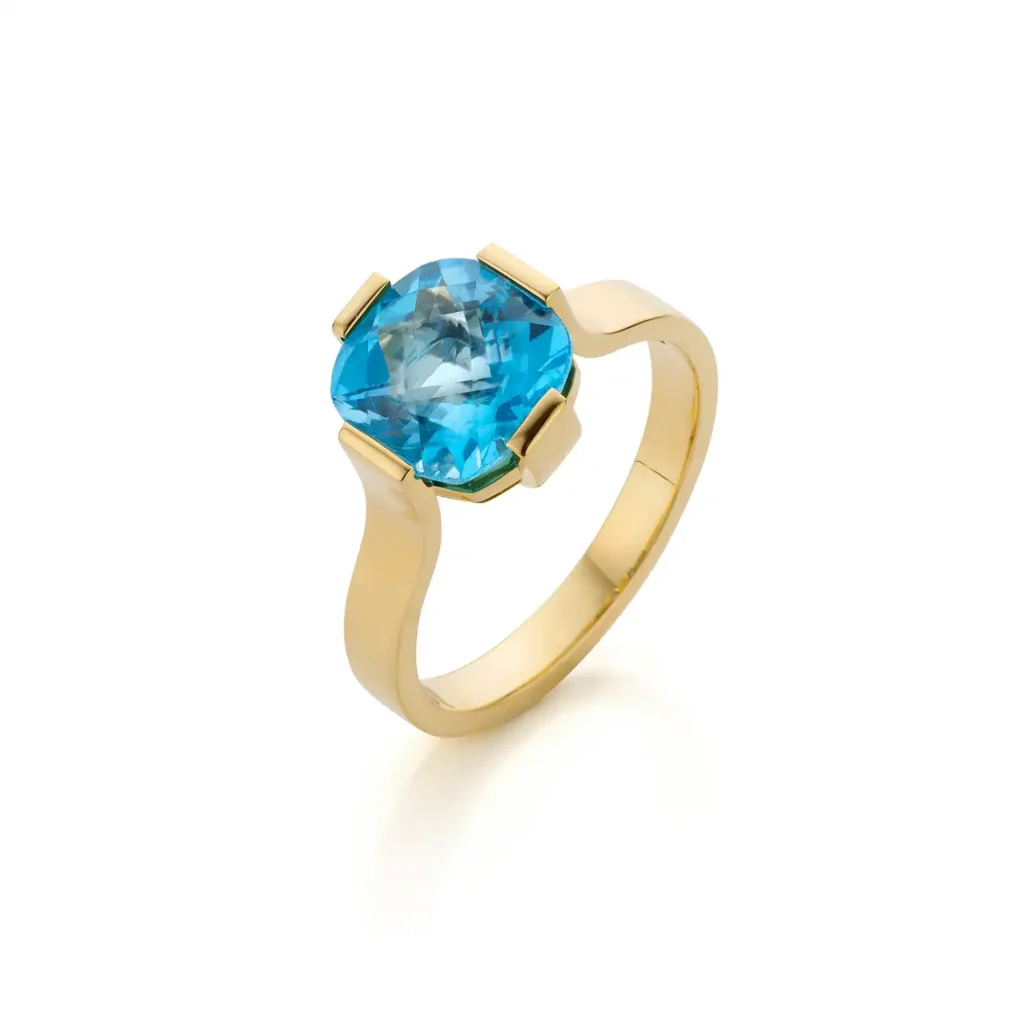 Ring “Blue Topaz Solitaire”