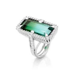 Ring Tweekleurige Toermalijn