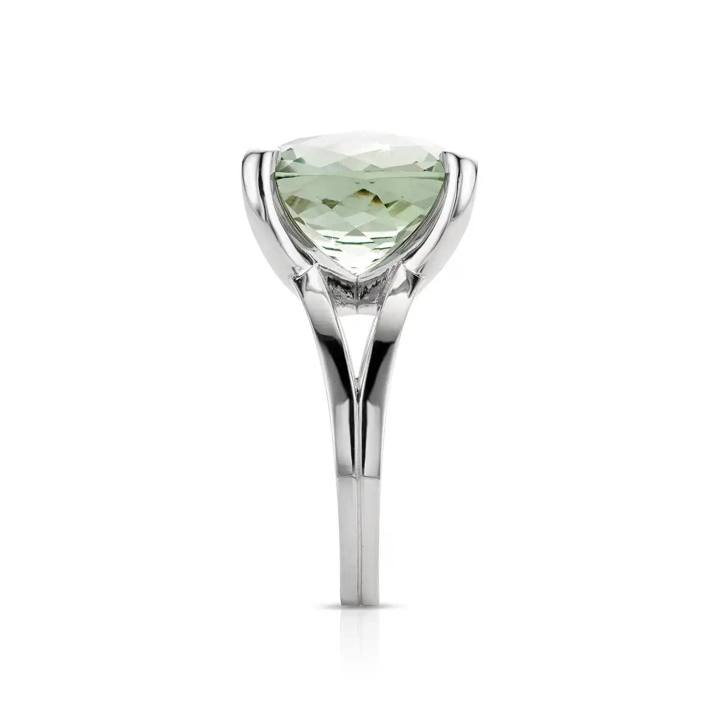 Witgouden ring met Prasioliet