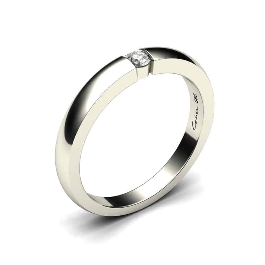 Elegante witgouden ring