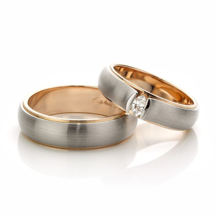 Trouwringen “Corona Bomb” met Diamant