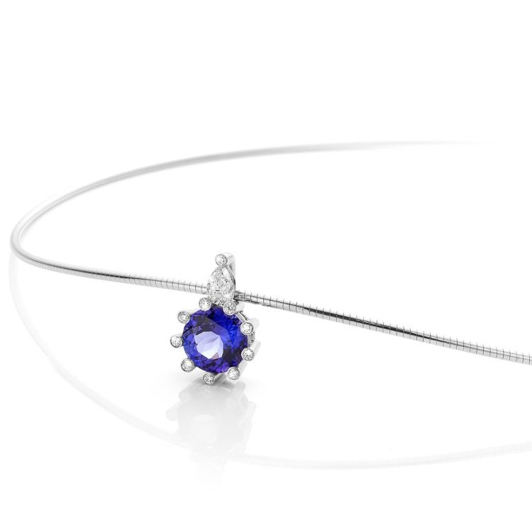 Necklace with Tanzanite and diamonds