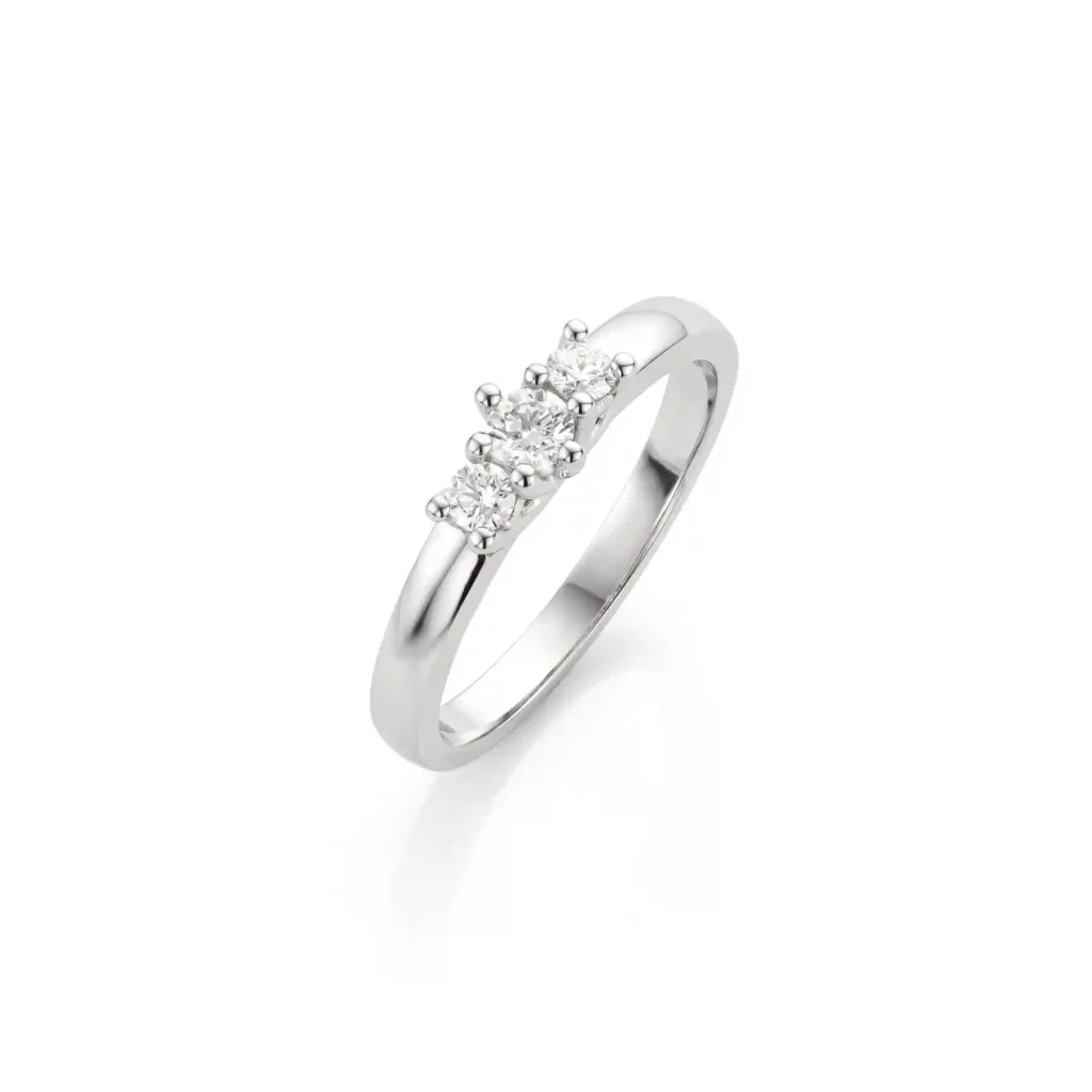 Witgouden ring met diamanten