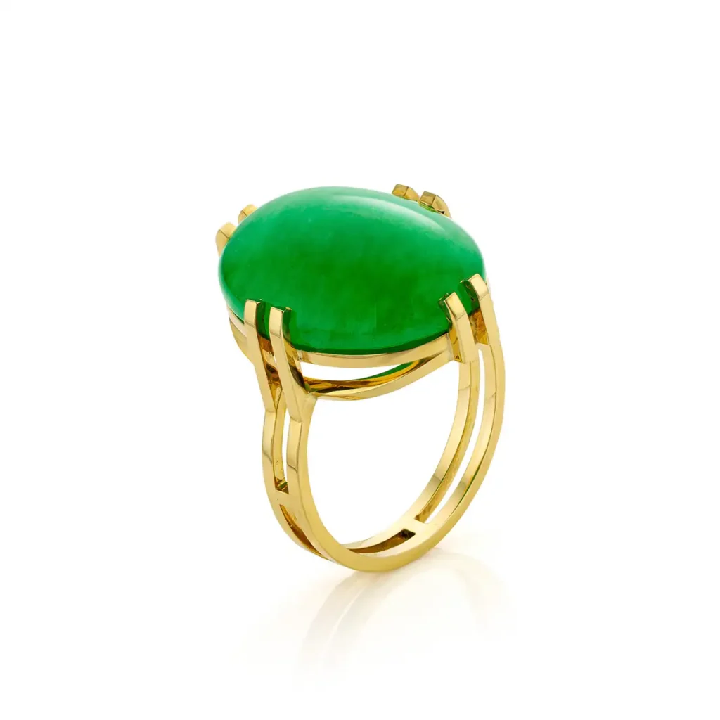 Ring groene jade